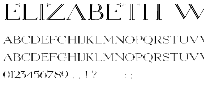Elizabeth Wd font